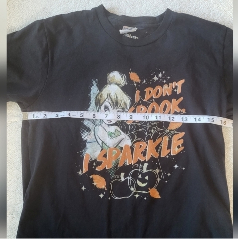 Port Company Fan Favorite Disney Tinkerbell Halloween Youth Tee Shirt Size L - Picture 4 of 5